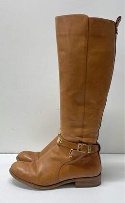 Michael Kors Leather Arley Riding Boots Luggage 7 alternative image
