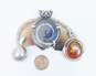 Artisan Sterling Silver Ammonite Amber & Ball Chime Pendants 52.7g image number 5