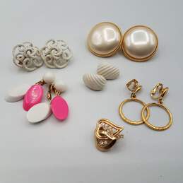 Trifari Goldtone Clip-on Earrings - Mixed Lot of 5½ Pairs