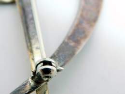 Sterling Silver Modernist Hook On Bangle Bracelet & Statement Brooch 22.7g alternative image