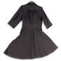 NWT Womens Black 3/4 Sleeve Surplice Neck Fit And Flare Dress Size XL image number 4