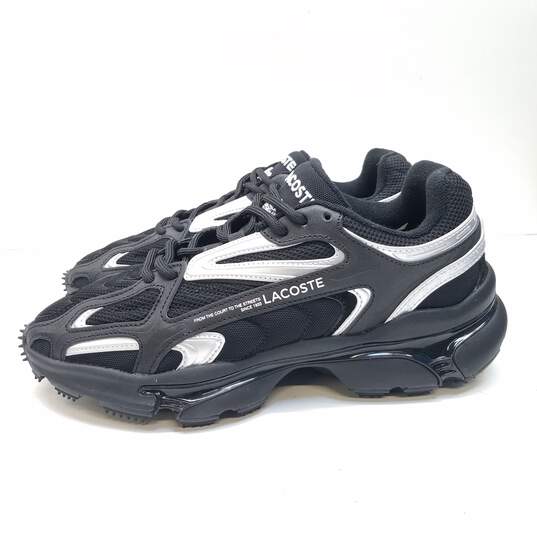 Lacoste L003 2K24 Black Silver Sneakers Men's Size 9 image number 2