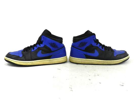 Jordan 1 Mid Hyper Royal Tumbled Leather Men's Shoe Size 11.5 image number 5