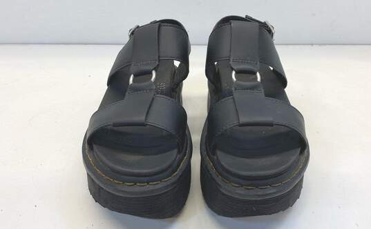 Dr Martens Leather Cut Out Platform Sandals Black 9 image number 4