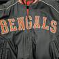 NFL Men Black Leather Bengals Jacket L image number 5