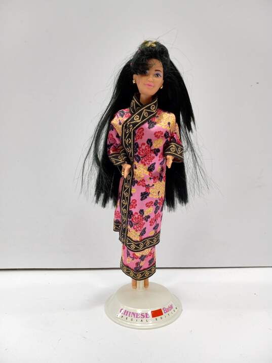 Vintage Mattel Barbie Chinese Barbie & Stand (1966) image number 1