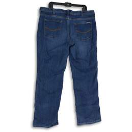 Womens Blue Denim Medium Wash 5-Pocket Design Straight Leg Jeans Size 18R alternative image