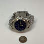Designer Fossil Blue Silver-Tone Stainless Steel Round Analog Wristwatch image number 2
