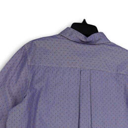 NWT Mens Blue Polka Dot Spread Collar Long Sleeve Button-Up Shirt Sz XXL alternative image