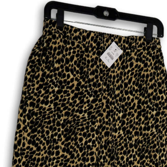 NWT Womens Multicolor Leopard Print Straight Leg Ankle Pants Size 4 image number 3