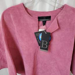 B by Bernardo Women's Pink Suede Poncho One Size NWT alternative image