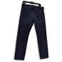 Mens Blue Denim Dark Wash 5-Pocket Design Straight Leg Jeans Size 33 image number 2