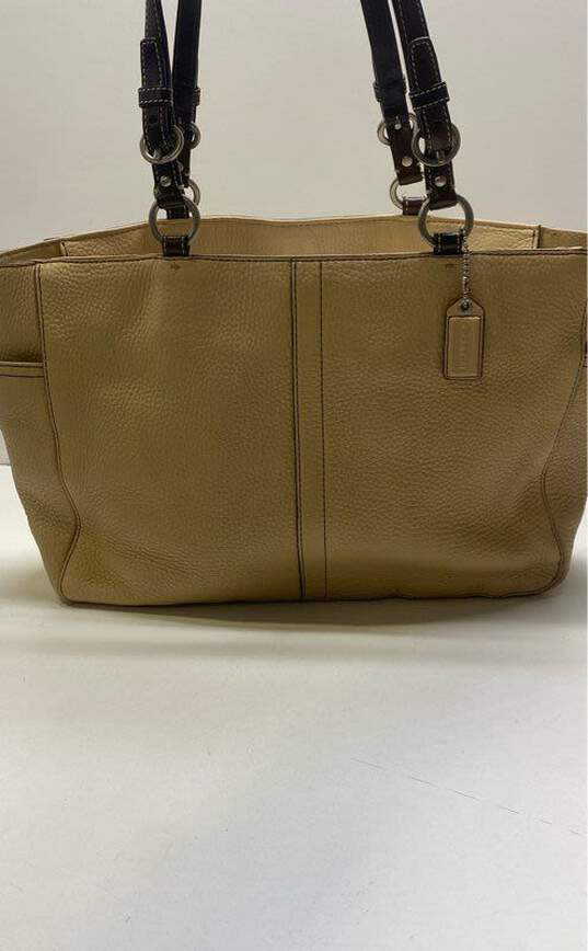 Coach Pebble Leather Chelsea Tote Beige image number 1