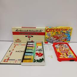Vintage Monopoly & Operation Board Games 2pc Bundle