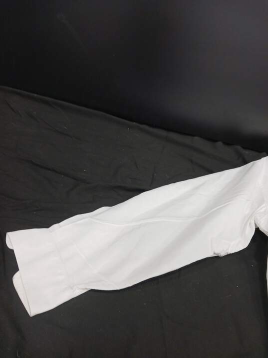 L.L. Bean White Button Up Dress Shirt Men's Size 17.5 image number 4