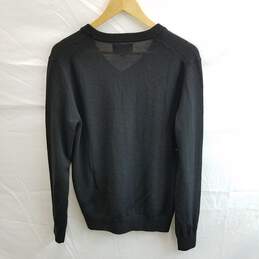 Banana Republic Men's Black Merino Wool V-Neck Sweater Size S alternative image