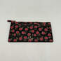 Womens Black Leather Pockets Crossbody Bag Purse With Rose Floral Wallet image number 4