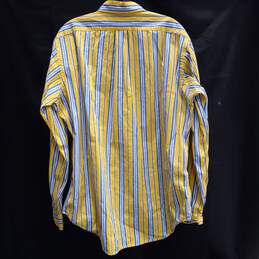Ralph Lauren Men's Yellow/Blue Striped Dress Shirt Size L alternative image