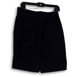 Womens Blue Denim Pockets Flat Front Back Slit Straight & Pencil Skirt Sz 4 alternative image