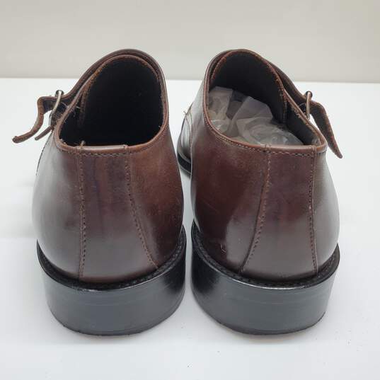 O BOOT NEW YORK - Dark Brown Double Monk Strap Cap Toe Loafers Sz 8 image number 4