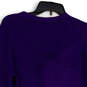 NWT Womens Purple Knitted Long Sleeve Tie Front Cardigan Sweater Size S 6-8 image number 4