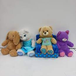 Bundle of 4 Build-a-Bear Plush Toy Animals & Charir