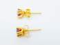 14K Yellow Gold Red Spinel Stud Earrings 1.0g image number 4