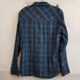 Kuhl blue and gray plaid button up shirt men's small alternative image