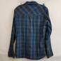 Kuhl blue and gray plaid button up shirt men's small image number 2