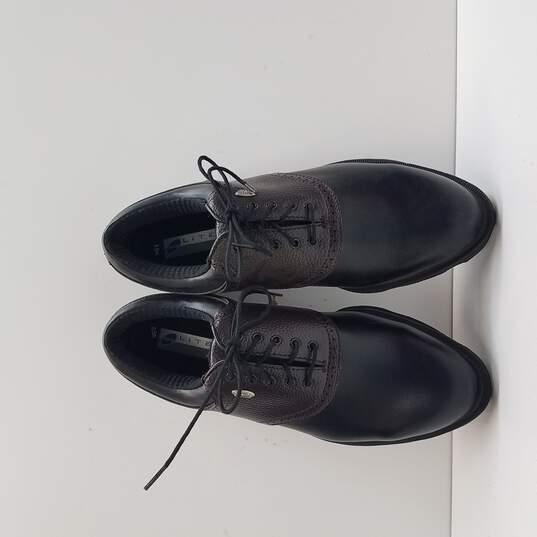 Etonic Leather Golf Shoes Black Burgundy Men's Size 8.5M image number 6