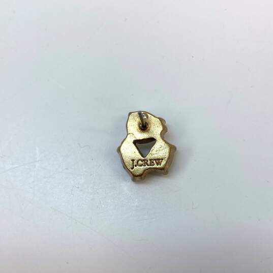 Designer J. Crew Stud Gold-Tone Clear Crystal Push Back Stud Earrings image number 4