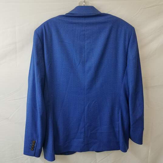 Indochino Blue Long Sleeve Men's Button Up Blazer Jacket image number 3