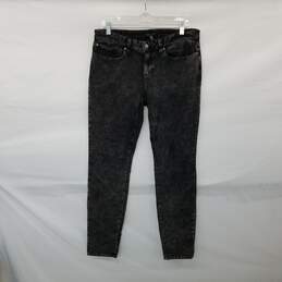 Eileen Fisher Wash Out Black Cotton Blend Slim Pant WM Size 10