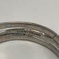Designer Lucky Brand Silver-Tone Triple Strand Classic Cuff Bracelet image number 4