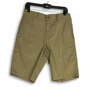 NWT Mens Khaki Flat Stay Cool Standard Fit Pockets Golf Chino Shorts Sz 30 image number 1