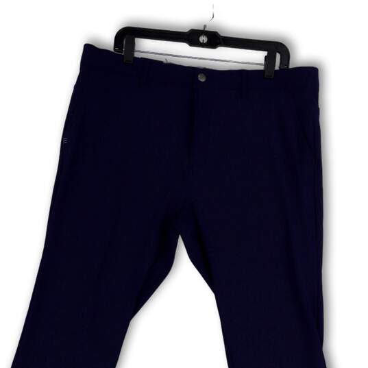 NWT Mens Blue Ultimate365 Flat Front Straight Leg Golf Chino Pants Sz 36X32 image number 3