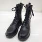 Demonia Unisex Bolt 200 Black Vegan Leather Combat Boots Size 9 Men's | 11 Women's image number 2