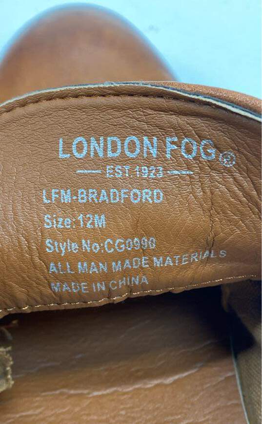 London Fog Brown Oxford Dress Shoe Men 12 image number 7