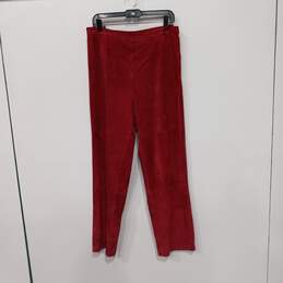 Women's Jerry Lewis Red Leather Pants Size 14 alternative image