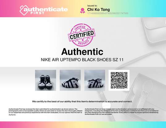 Nike Air Uptempo Black Athletic Shoe Men 11 image number 8