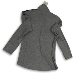 Womens Gray Long Sleeve Straight Hem 1/2 Zip Activewear Top Size XS alternative image