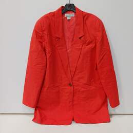 SK & Co. Women's Orange Blazer Jacket 14