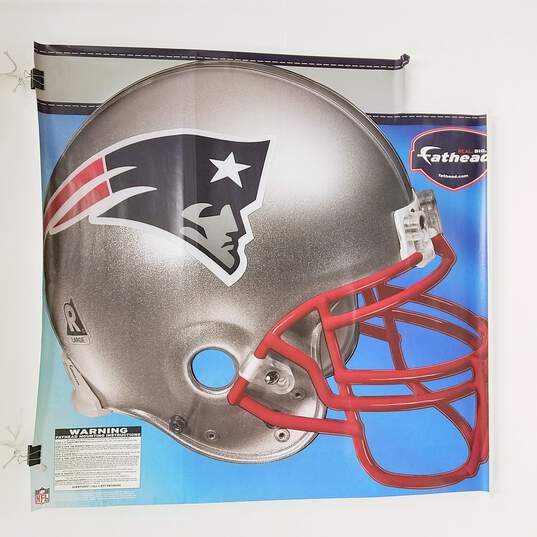 New England Patriots 4 ft x 5 ft Fathead Helmet Wall Decal image number 1
