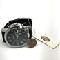 NWT Designer Fossil Silver-Tone Black Chronograph Dial Analog Wristwatch image number 3