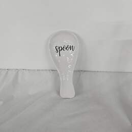 Ceramic White Spoon Holder alternative image
