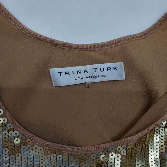 Trina Turk Los Angeles Sequin Tank Top Women's Size P image number 3