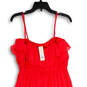 NWT Womens Pink Ruffle Tiered Spaghetti Strap A-Line Dress Size Medium image number 3