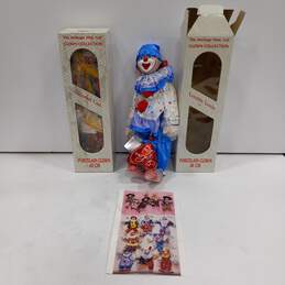 Heritage Mint Porcelain Clown Dolls in Box