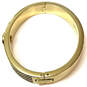 Designer Michael Kors Gold-Tone Pave Crystal Fulton Hinged Bangle Bracelet image number 2