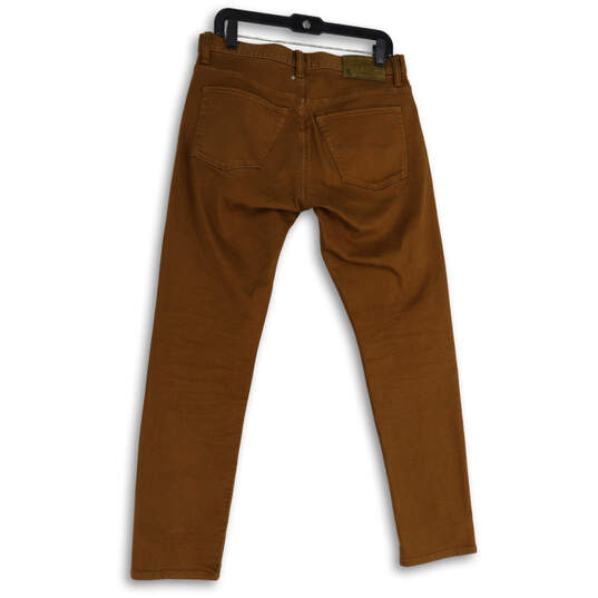 Mens Brown Denim Dark Wash 5-Pocket Design Straight Leg Jeans Size 31x32 image number 2
